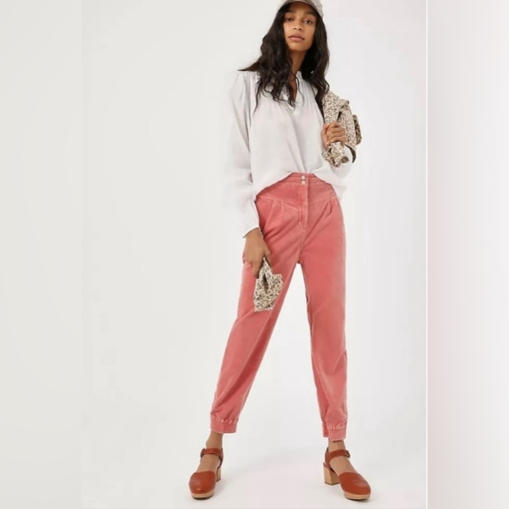Anthropologie pink corduroy pants EUC